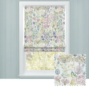 Morning Chorus Printed Linen Made to Measure Roman Blinds Cream modern fashion rug  