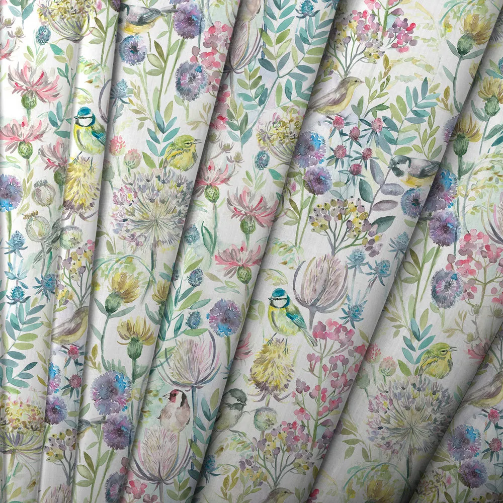 Morning Chorus Printed Made to Measure Curtains Cream
