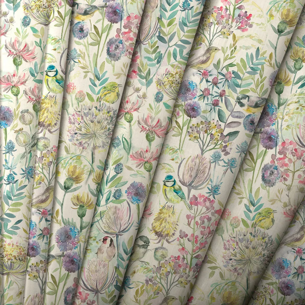 Morning Chorus Printed Made to Measure Curtains Linen