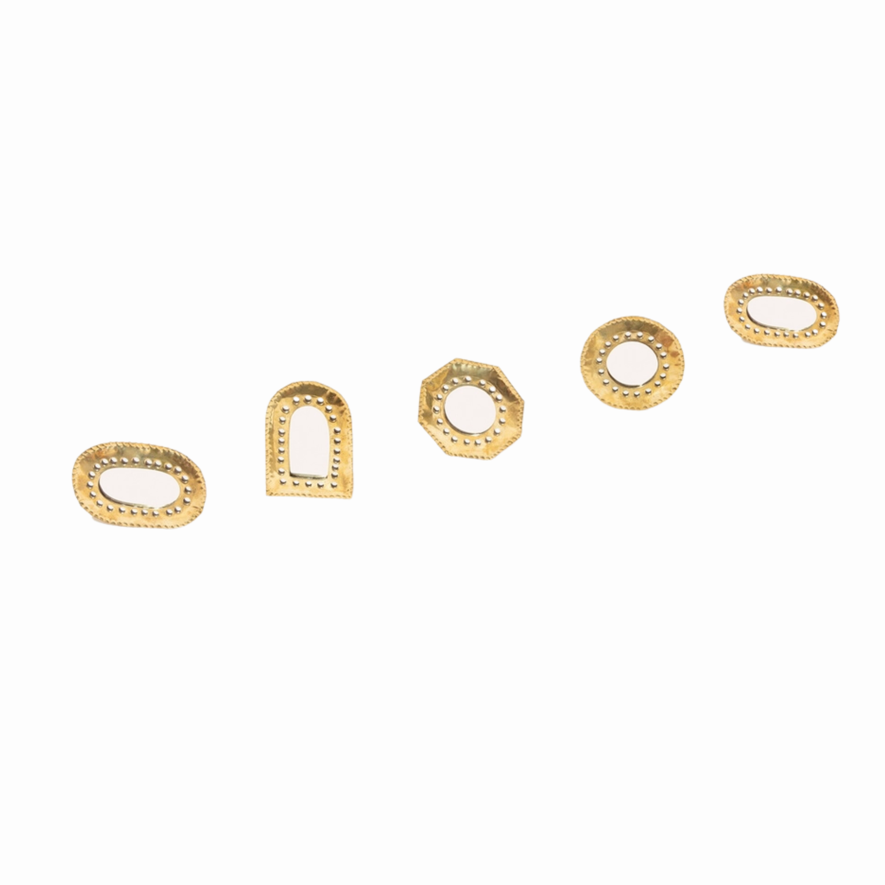Moroccan Brass Mirrors - Assorted minimalist art object  