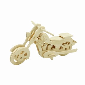 Motorcycle 3D Wooden Puzzle, 7-1/2-Inch wooden room decoration