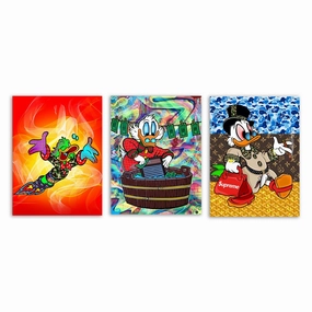 Mr. Duck - Triptych by Sean Flores framed mural artwork