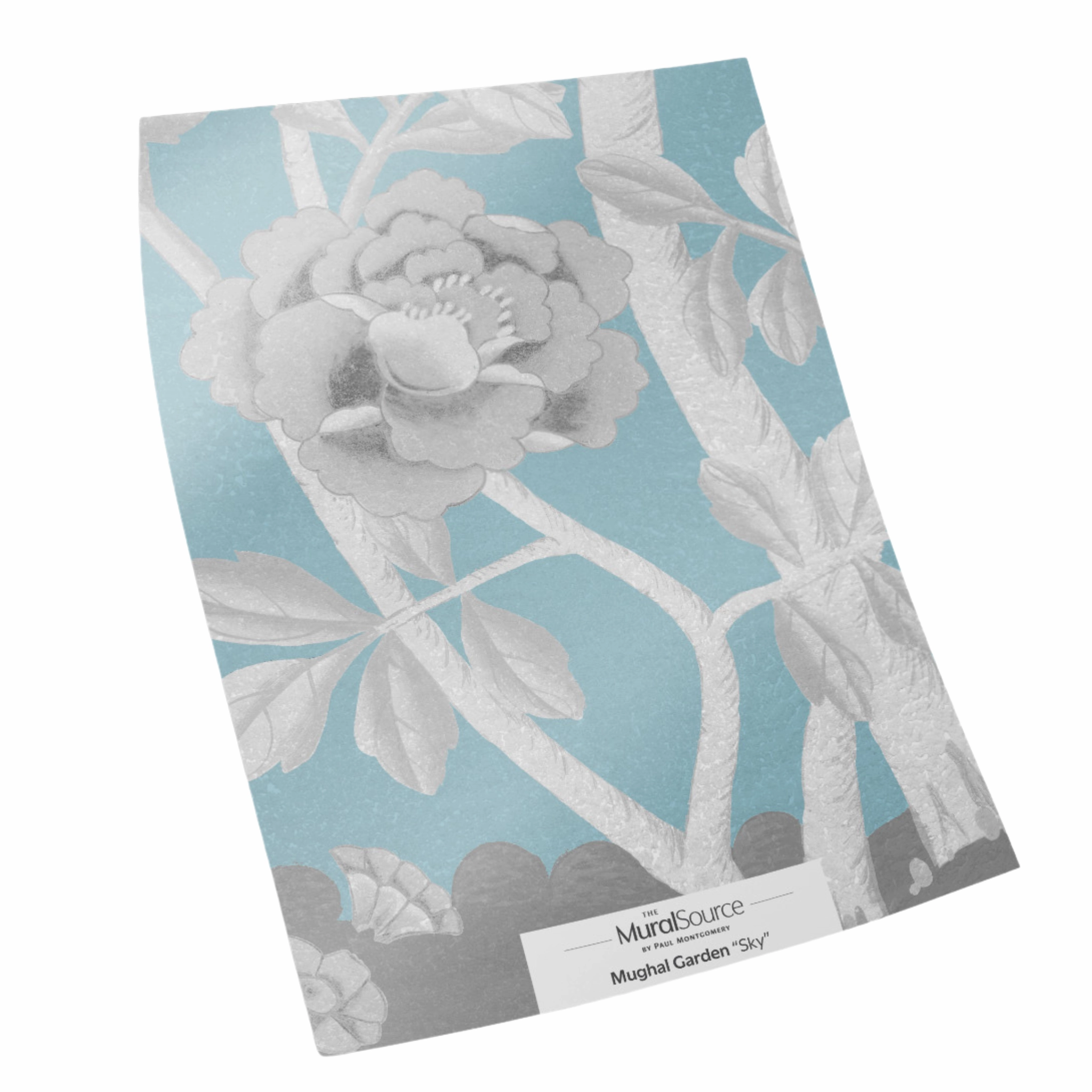 Mughal Garden Chinoiserie Mural Wallpaper Panels in Sky