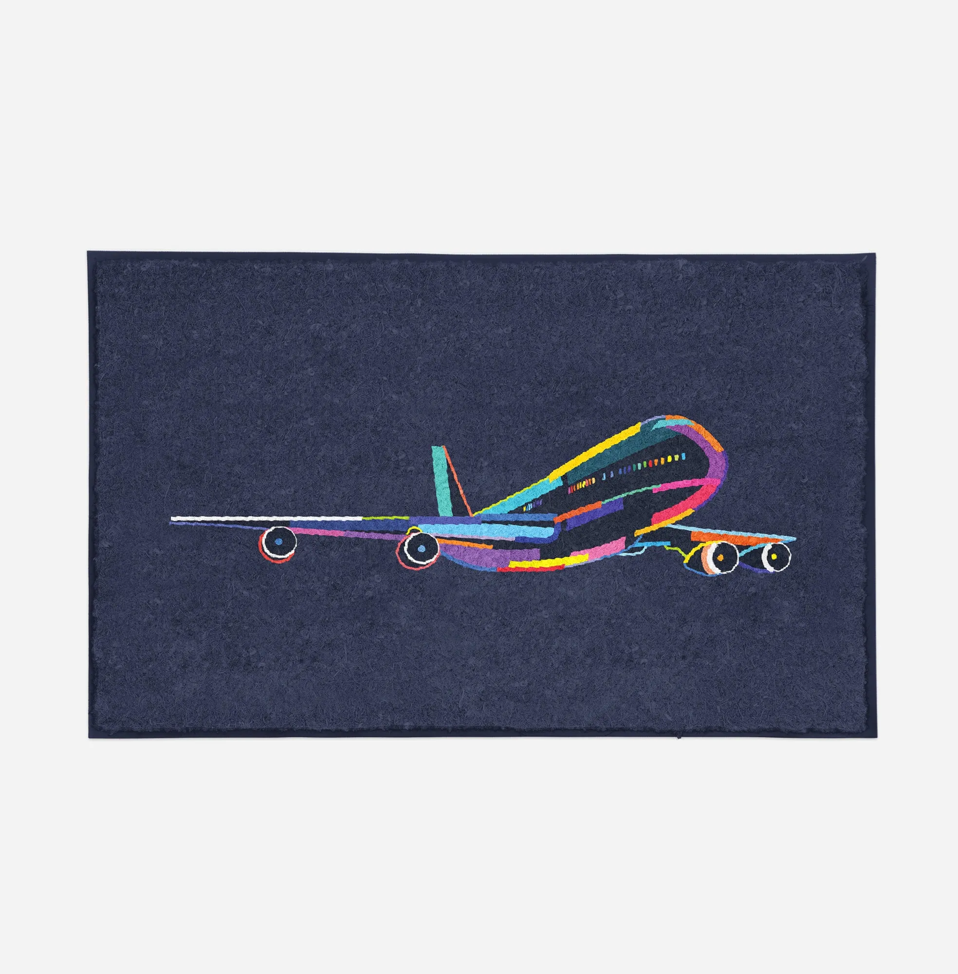 Multicolor Airplane Designed Door Mats