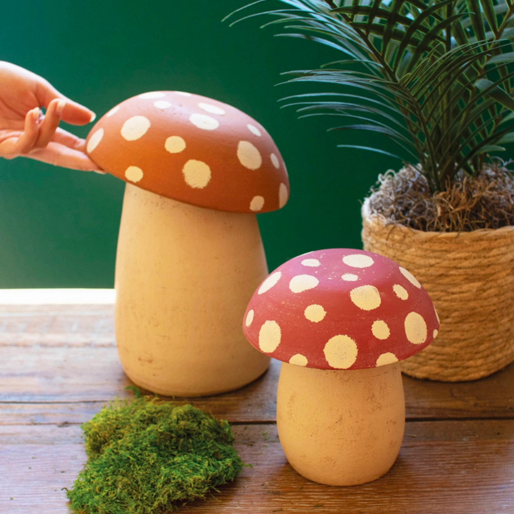 Mushroom Clay Canisters minimalist art object  