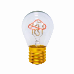 Mushroom Neon Bulb Led Light minimalist art object  