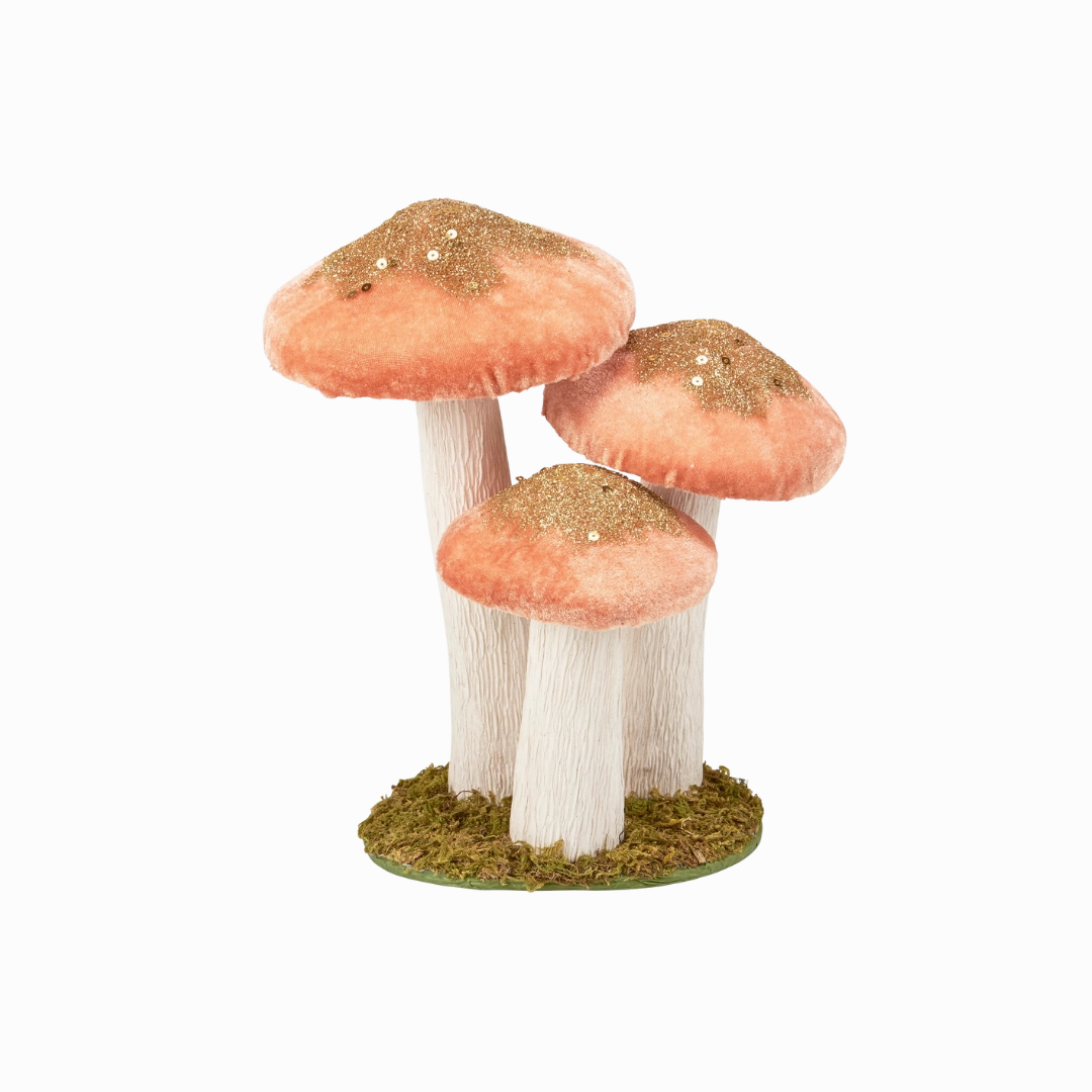 Mushroom Trio Sitter minimalist art object  