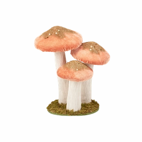 Mushroom Trio Sitter minimalist art object  