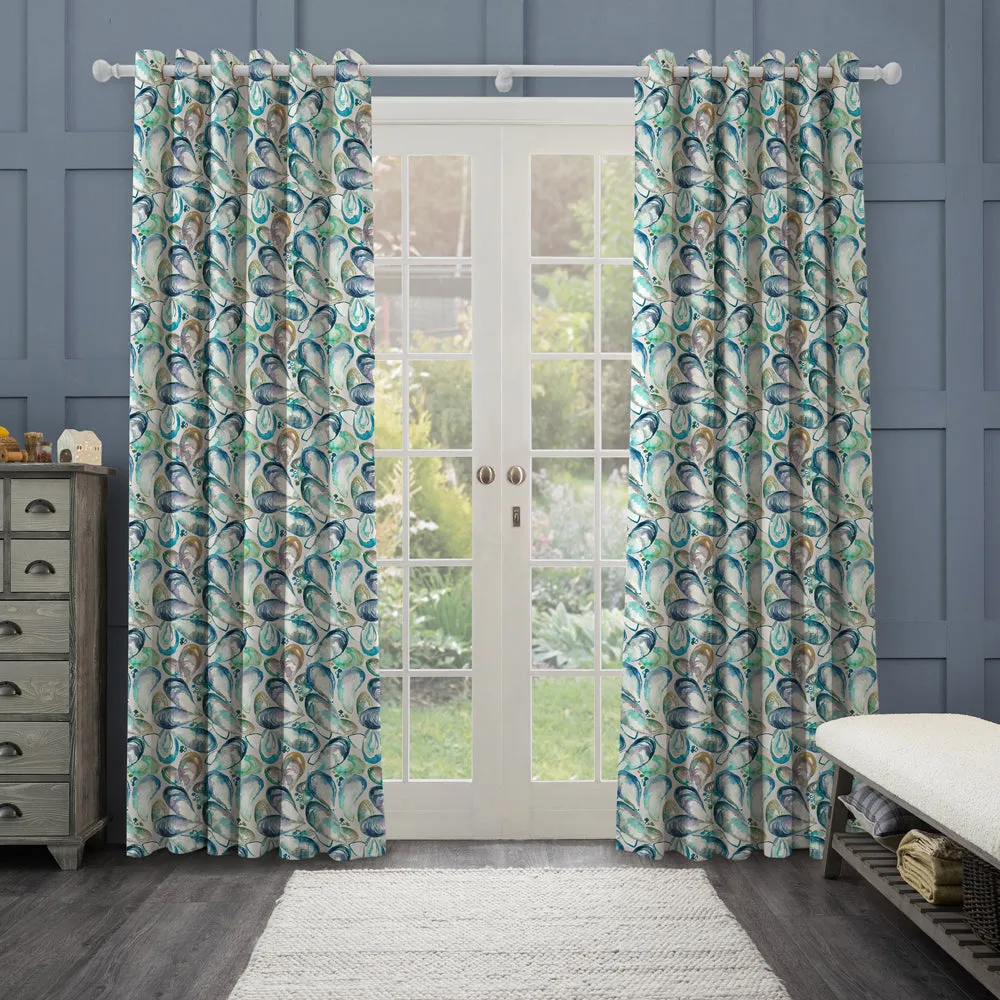 Mussel Shells Printed Made to Measure Curtains Marine