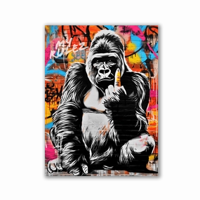 My Rulez Gorilla by Frank Daske framed mural artwork