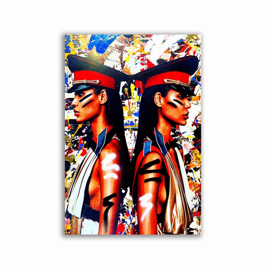 My Twin That I Love by RS Artist framed mural artwork