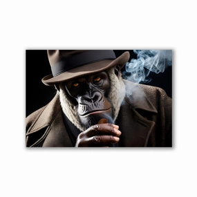 Mysterious Gorilla by Adrian Vieriu framed mural artwork