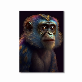 Mystic Monkey by Juliano de Araujo framed mural artwork