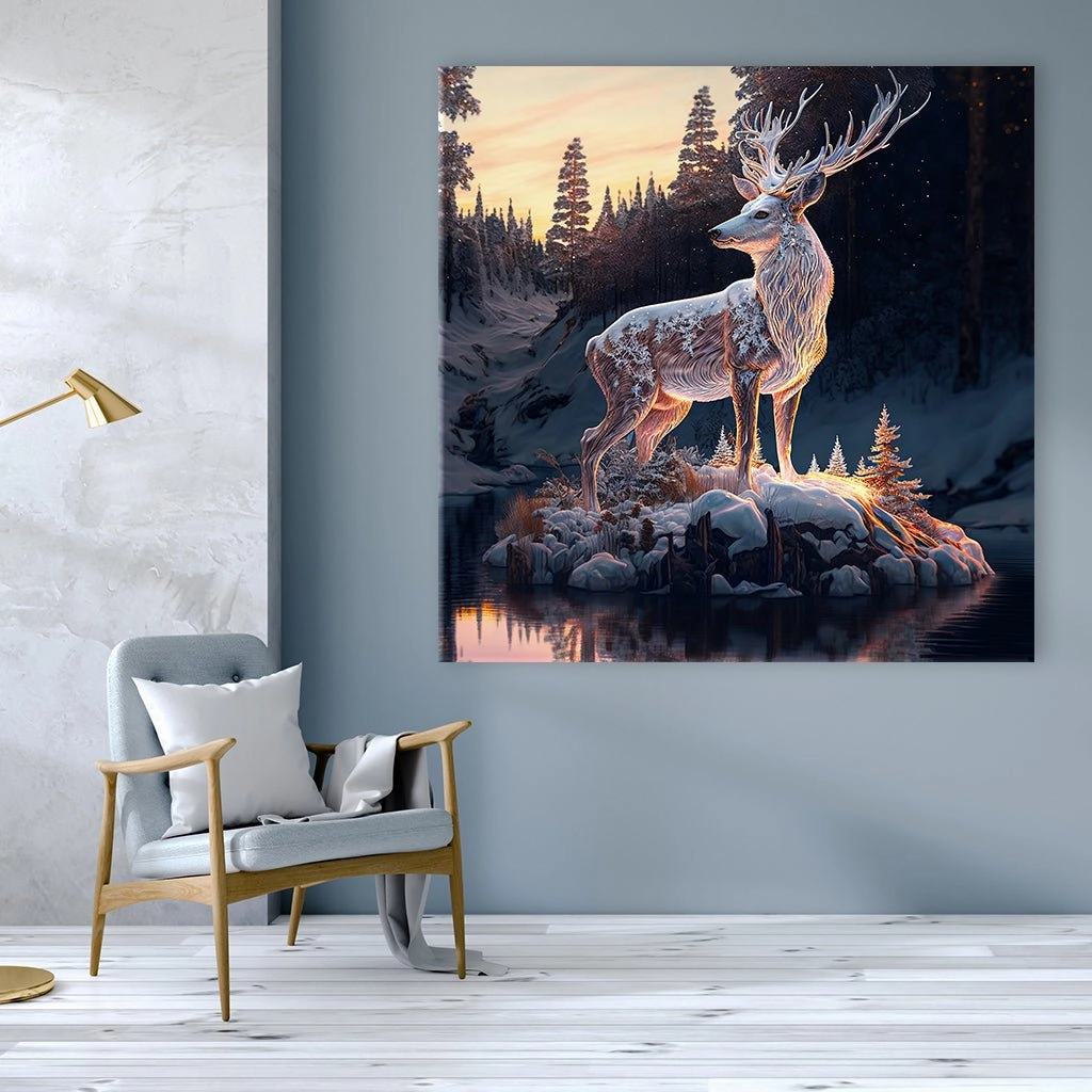 Mystic Winter Deer by Catill 