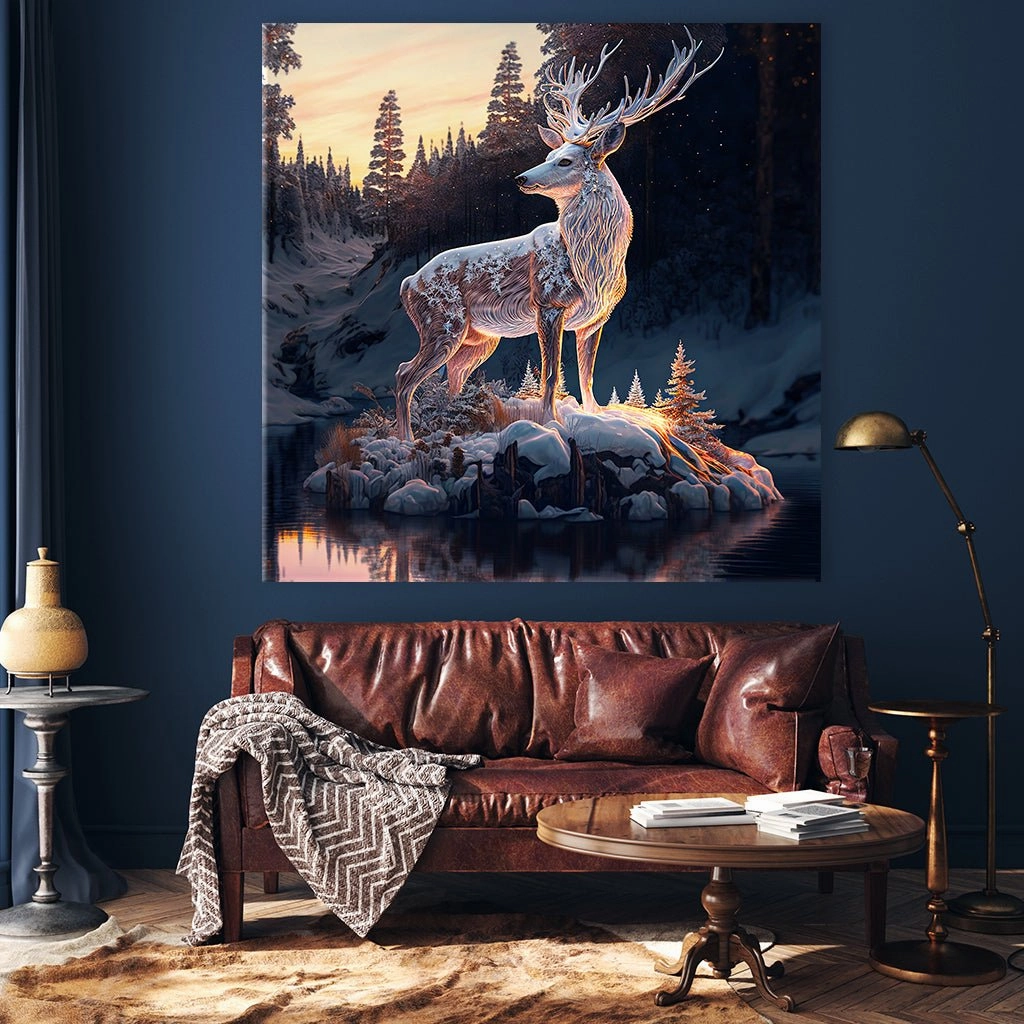 Mystic Winter Deer by Catill 