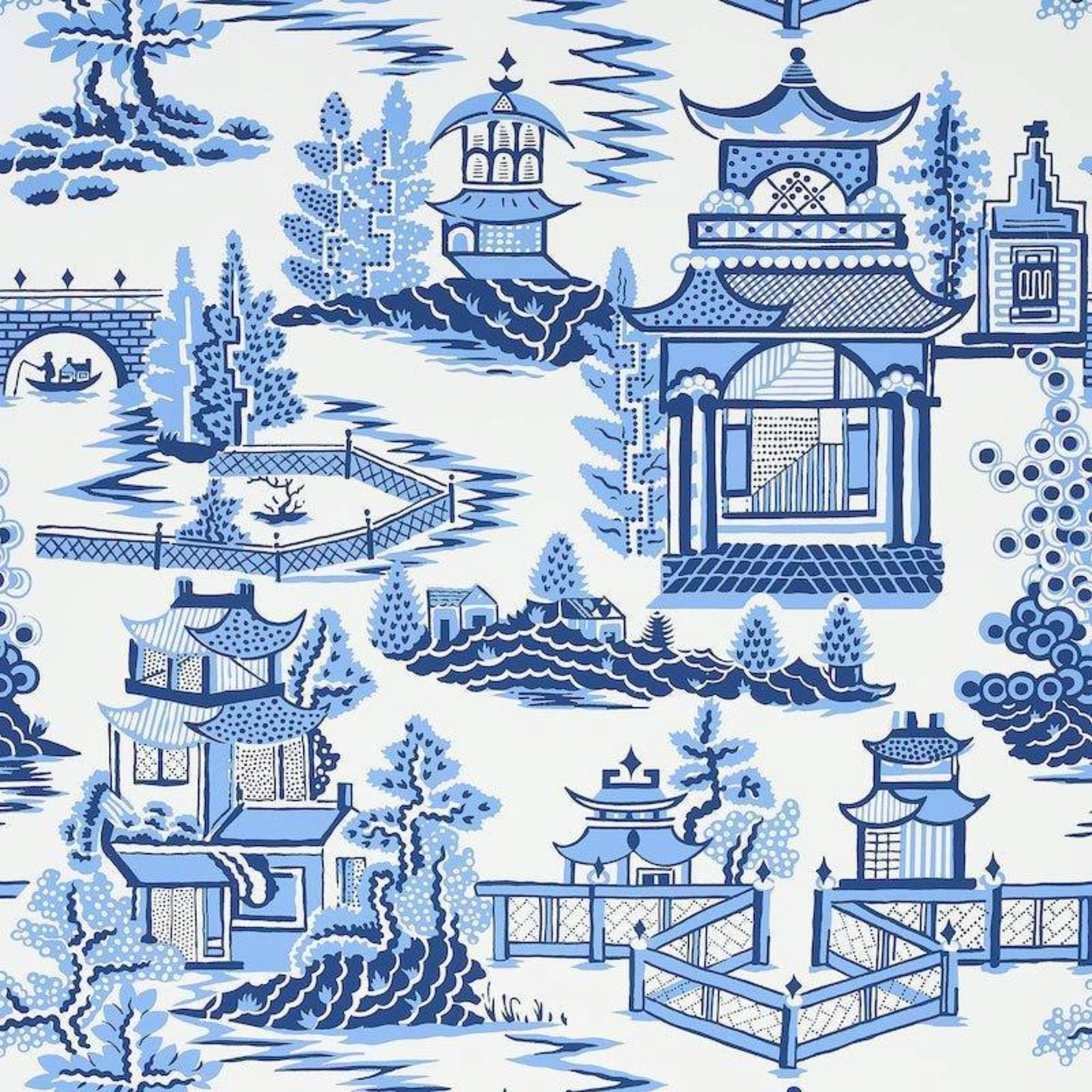 Nanjing Wallpaper in Porcelain paper wall covering