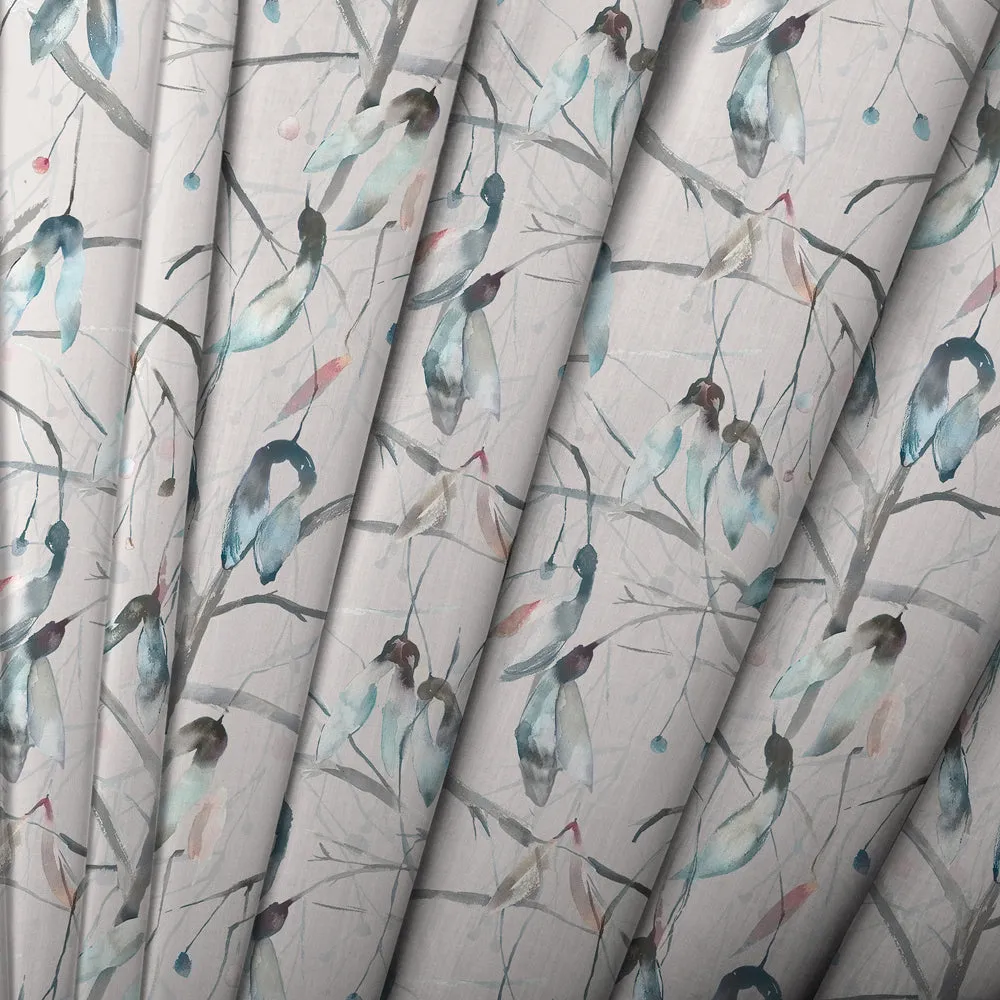 Nara Printed Made to Measure Curtains Cobalt