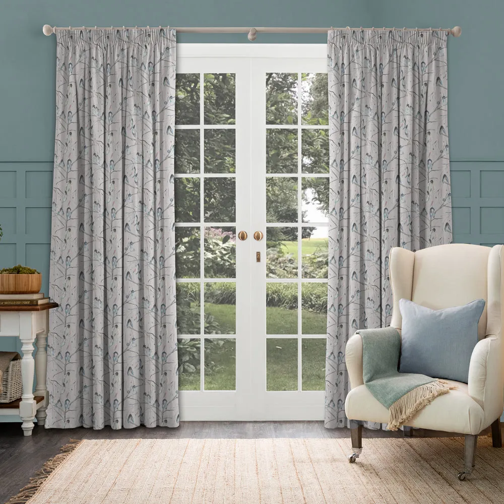 Nara Printed Made to Measure Curtains Cobalt