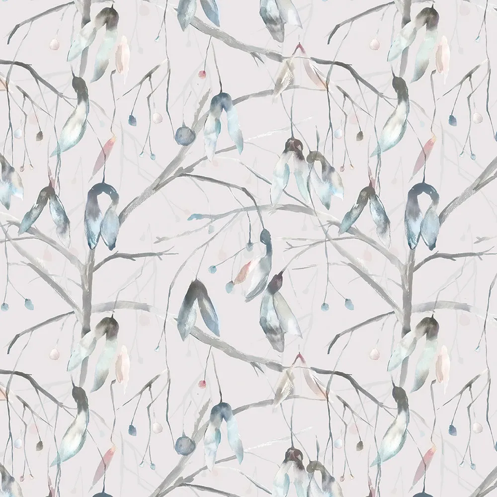 Nara Printed Made to Measure Curtains Cobalt