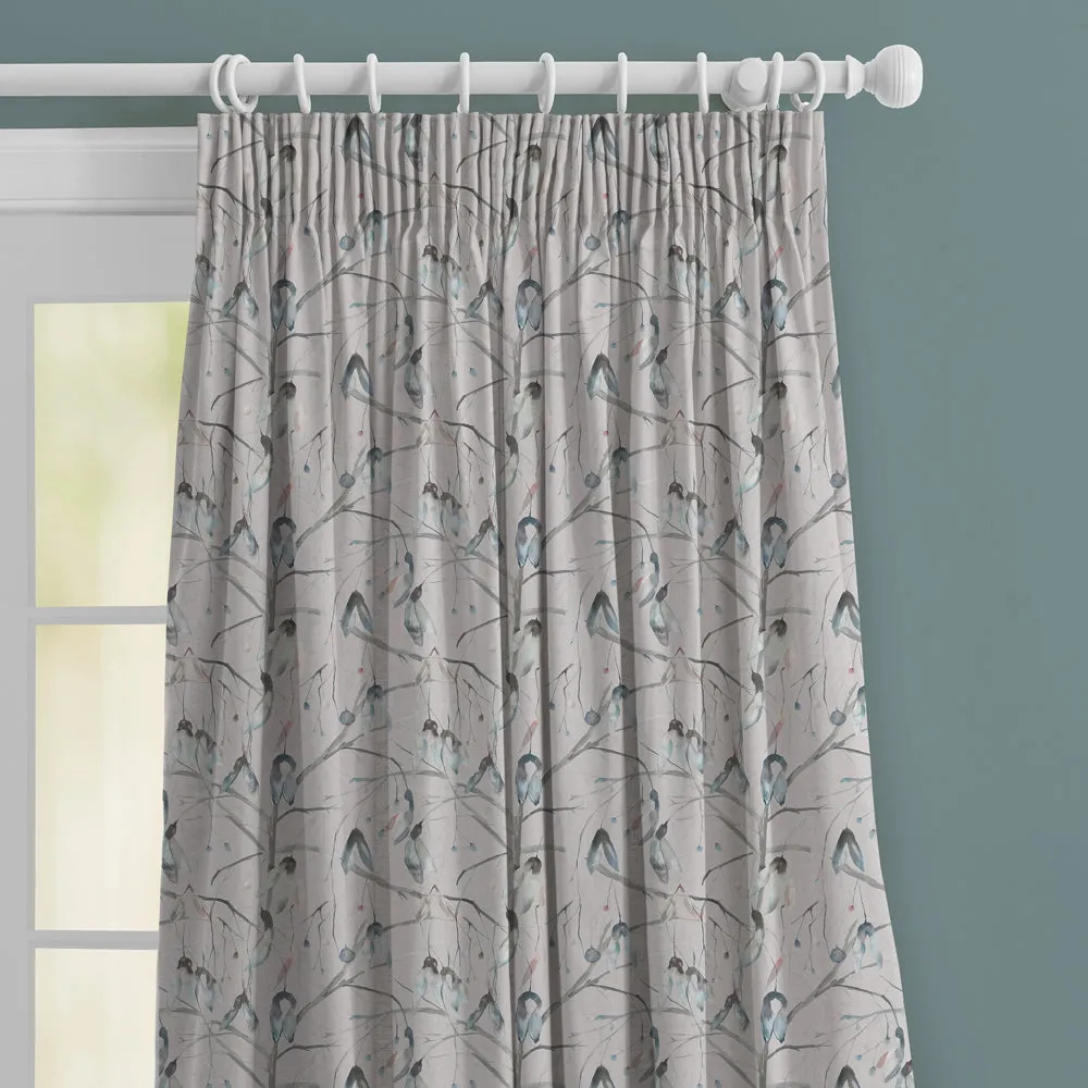 Nara Printed Made to Measure Curtains Cobalt
