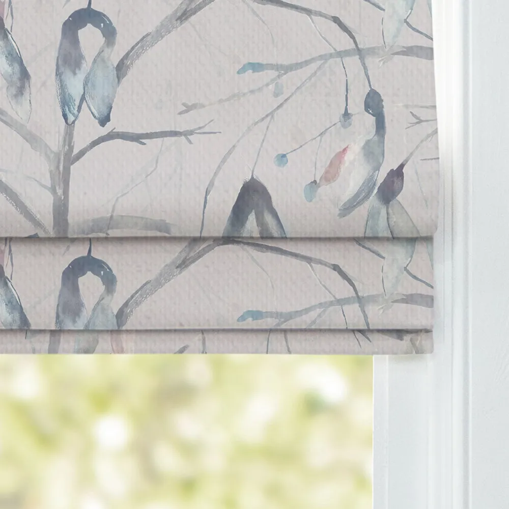 Nara Printed Made to Measure Roman Blinds Cobalt