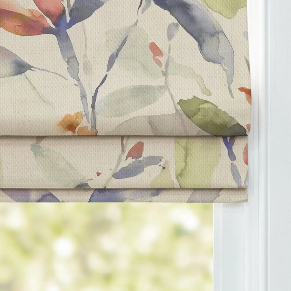 Naura Printed Cotton Made to Measure Roman Blinds Clementine Natural