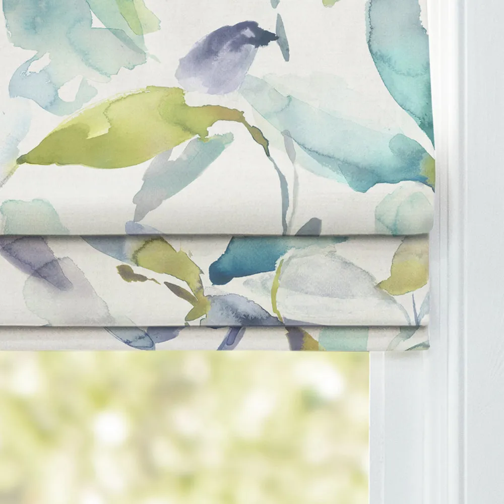 Naura Printed Cotton Made to Measure Roman Blinds Lemon