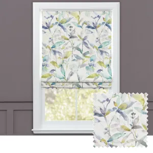 Naura Printed Cotton Made to Measure Roman Blinds Lemon chic floor carpet  