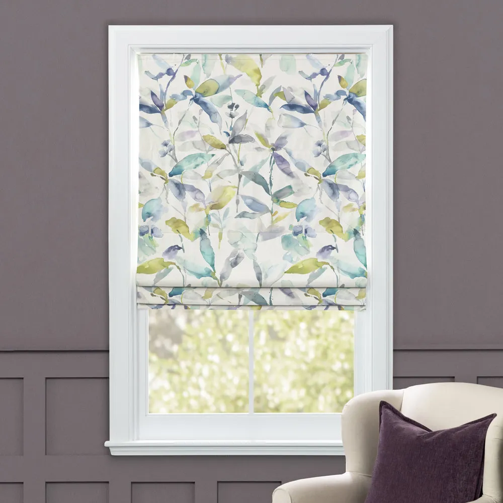 Naura Printed Cotton Made to Measure Roman Blinds Lemon