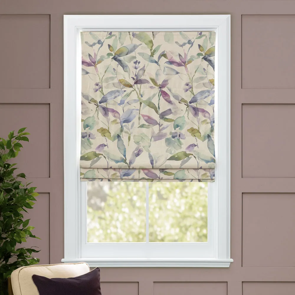 Naura Printed Cotton Made to Measure Roman Blinds Pacific Natural