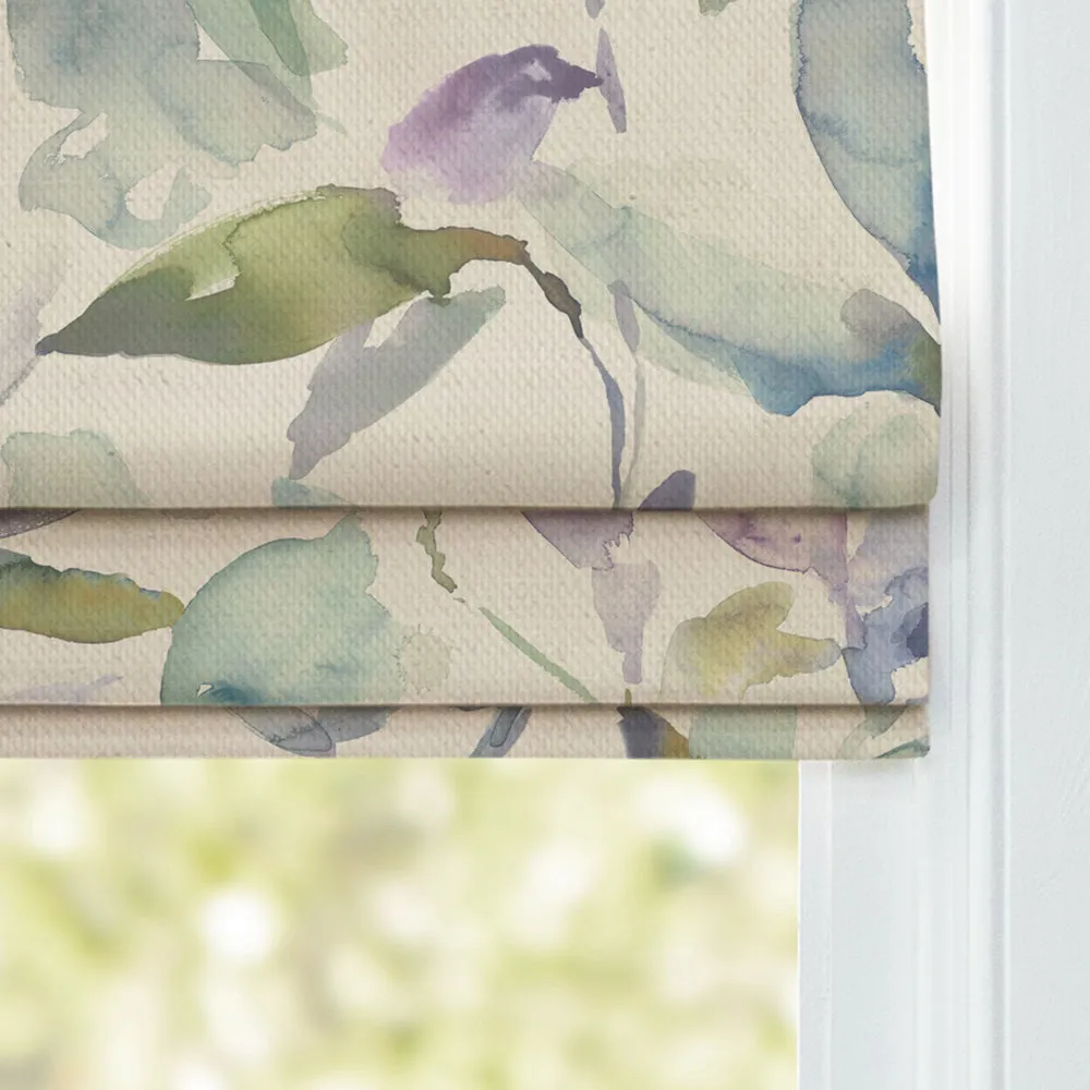 Naura Printed Cotton Made to Measure Roman Blinds Pacific Natural