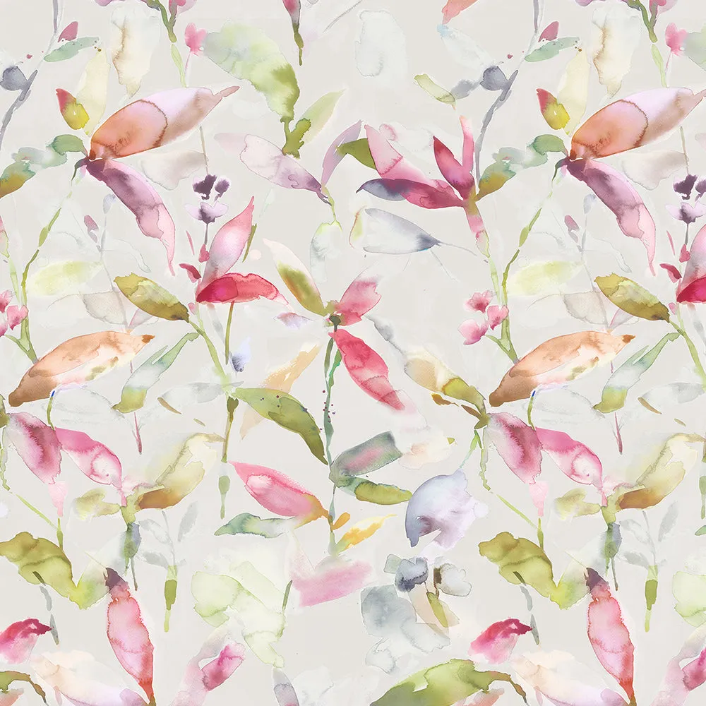 Naura Printed Cotton Made to Measure Roman Blinds Poppy Natural