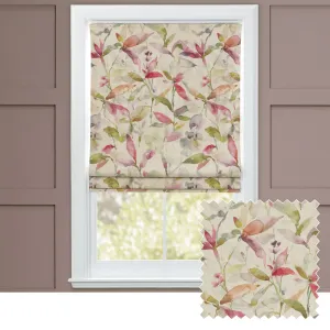 Naura Printed Cotton Made to Measure Roman Blinds Poppy Natural chic floor carpet  