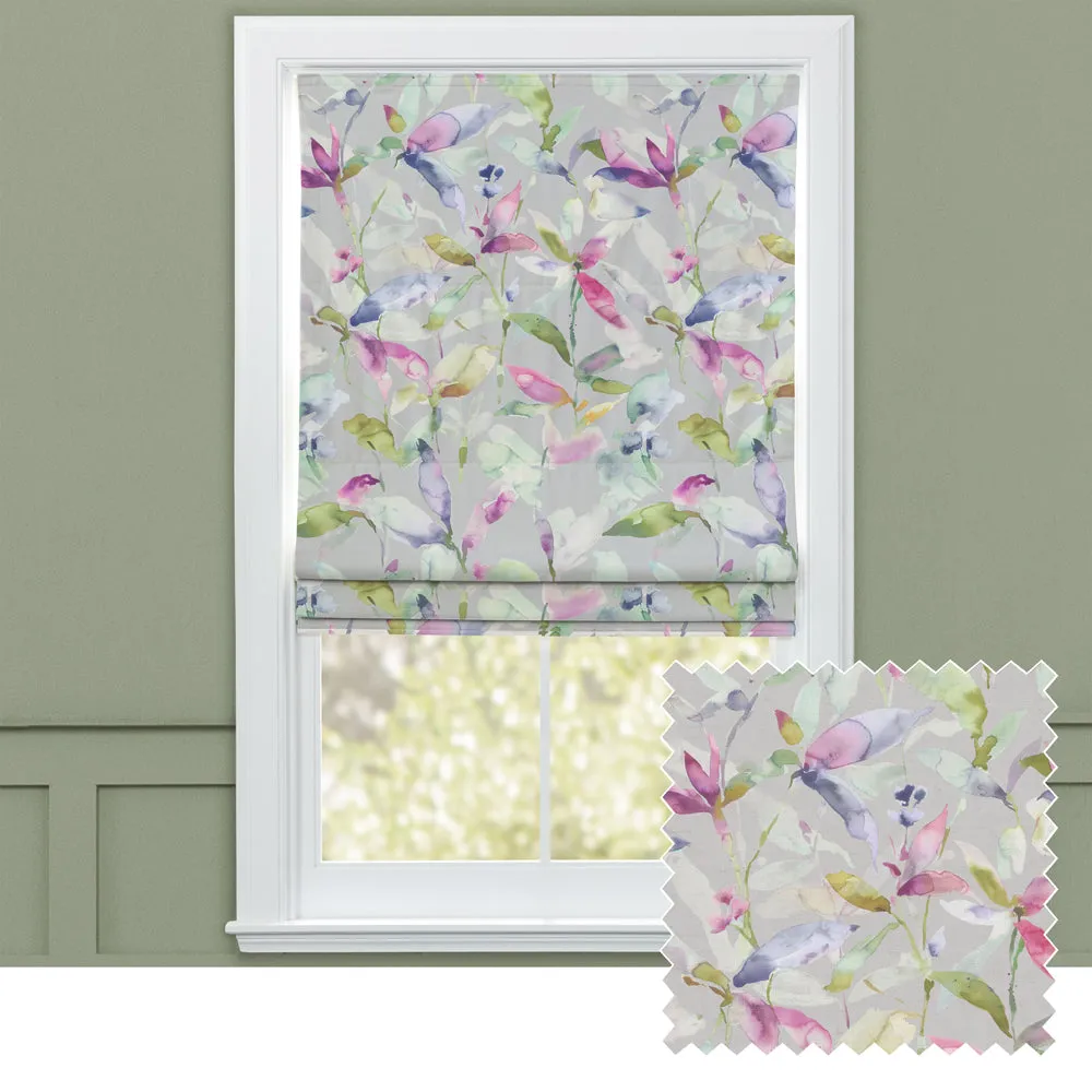Naura Printed Cotton Made to Measure Roman Blinds Watermelon chic floor carpet  