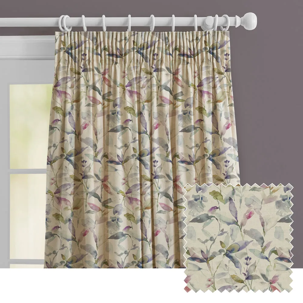 Naura Printed Made to Measure Curtains Fig Natural chic floor carpet  
