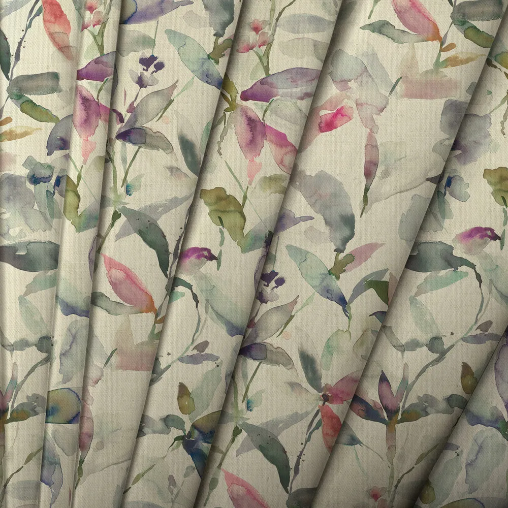 Naura Printed Made to Measure Curtains Fig Natural