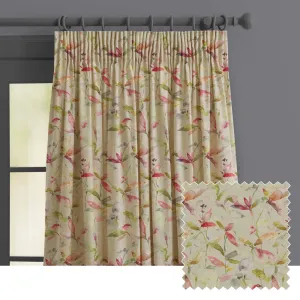 Naura Printed Made to Measure Curtains Poppy Natural chic floor carpet  