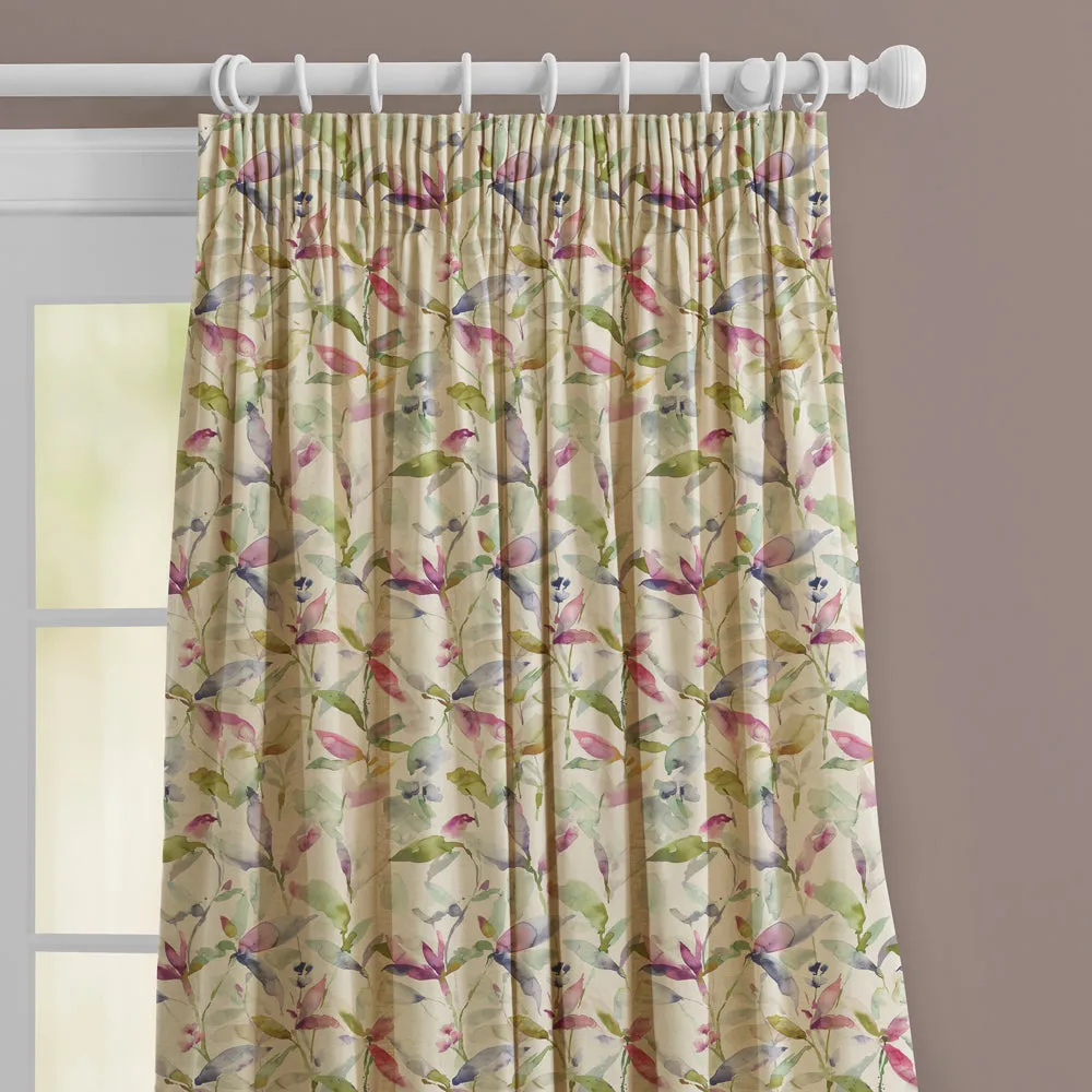 Naura Printed Made to Measure Curtains Summer Natural