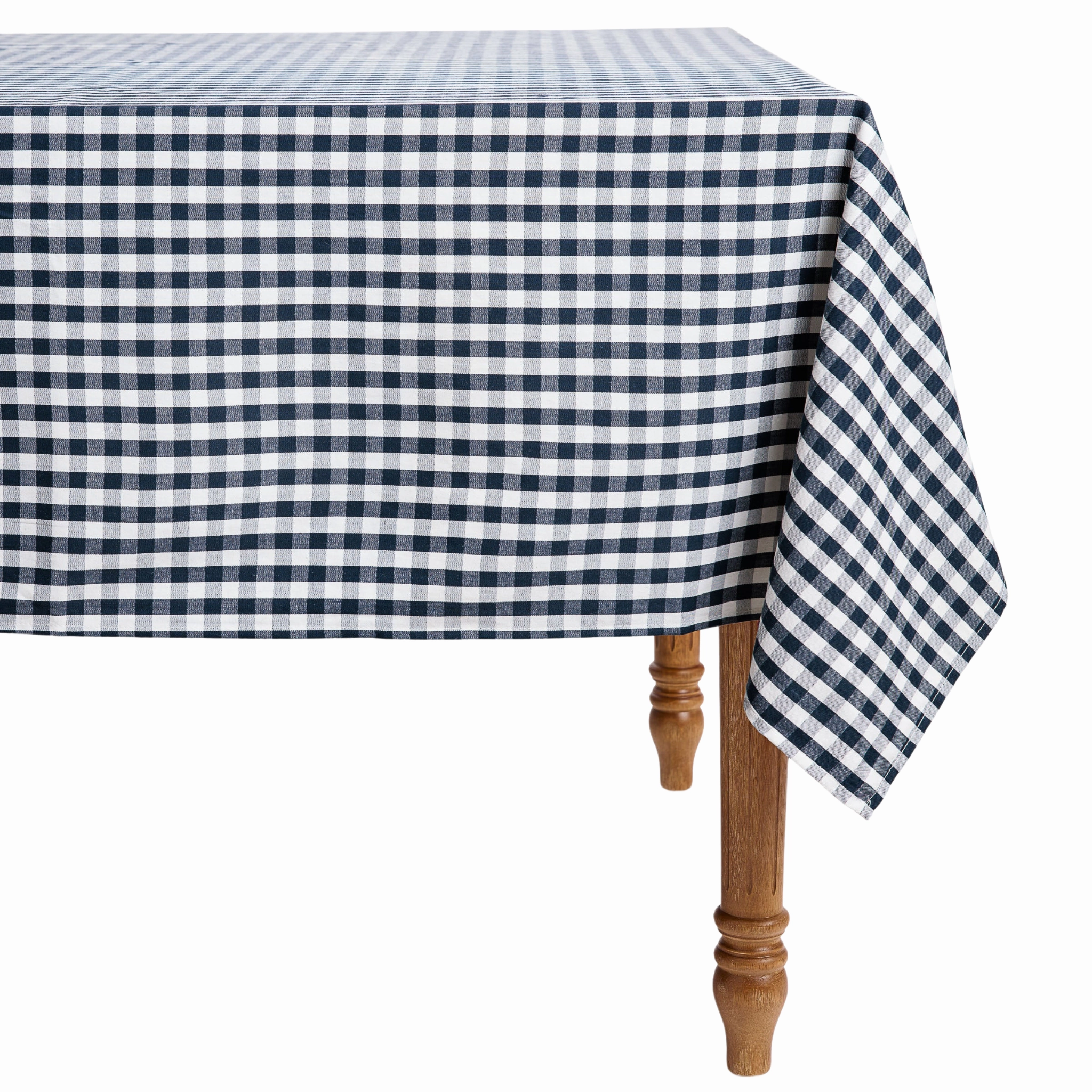 Navy Gingham Table Linen
