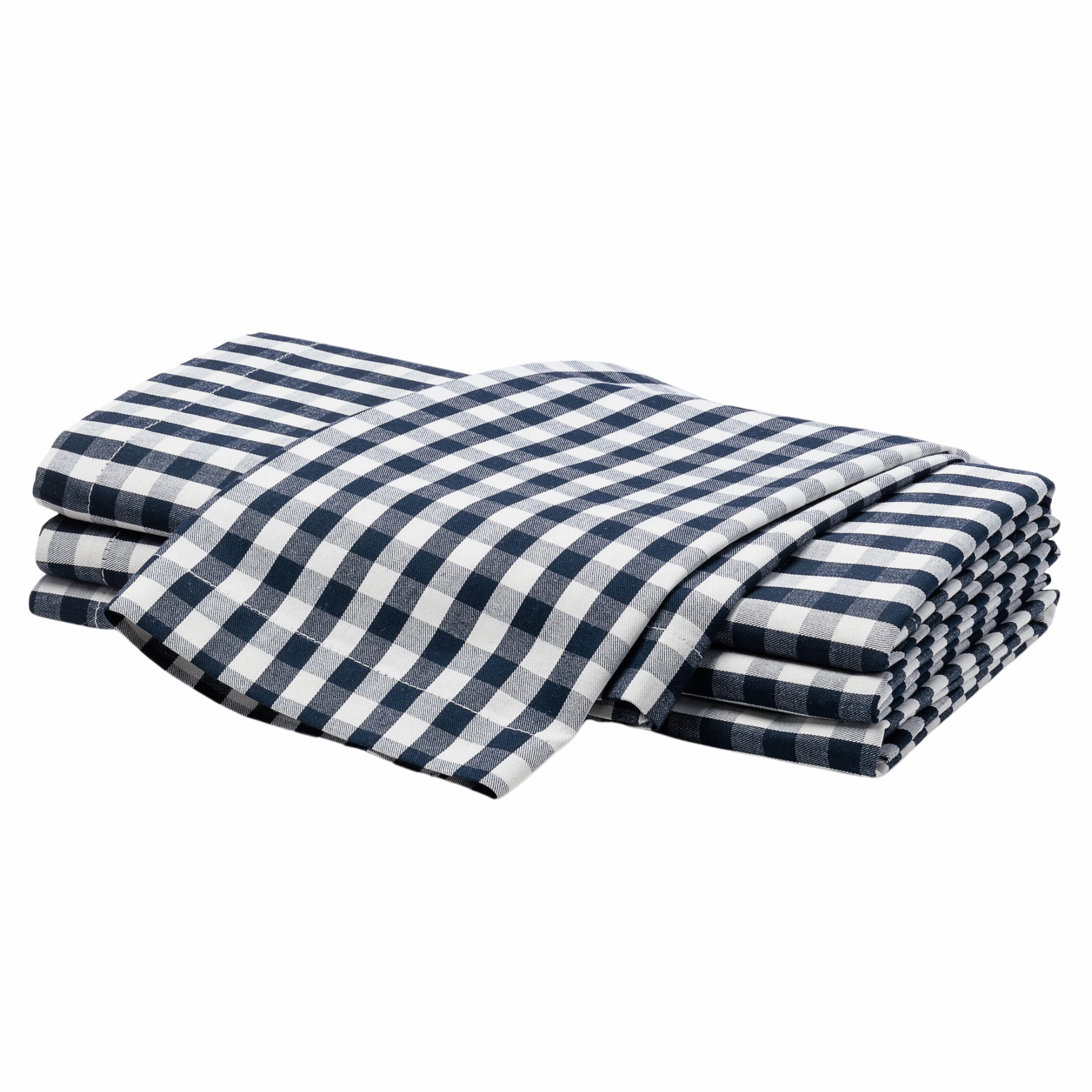Navy Gingham Table Linen