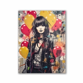 Nena Pop Art Graffiti by Frank Daske framed mural artwork