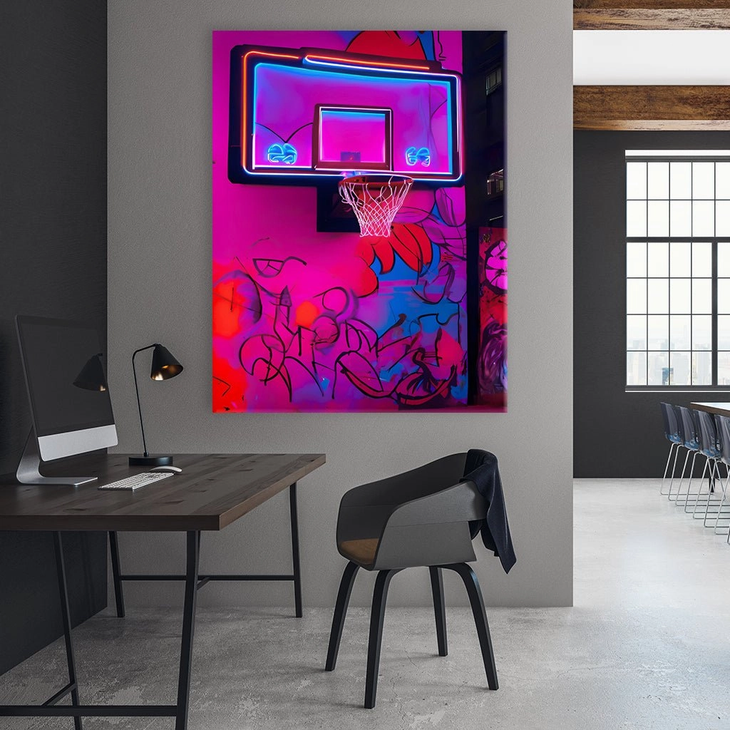 Neon Basketball by Iconica