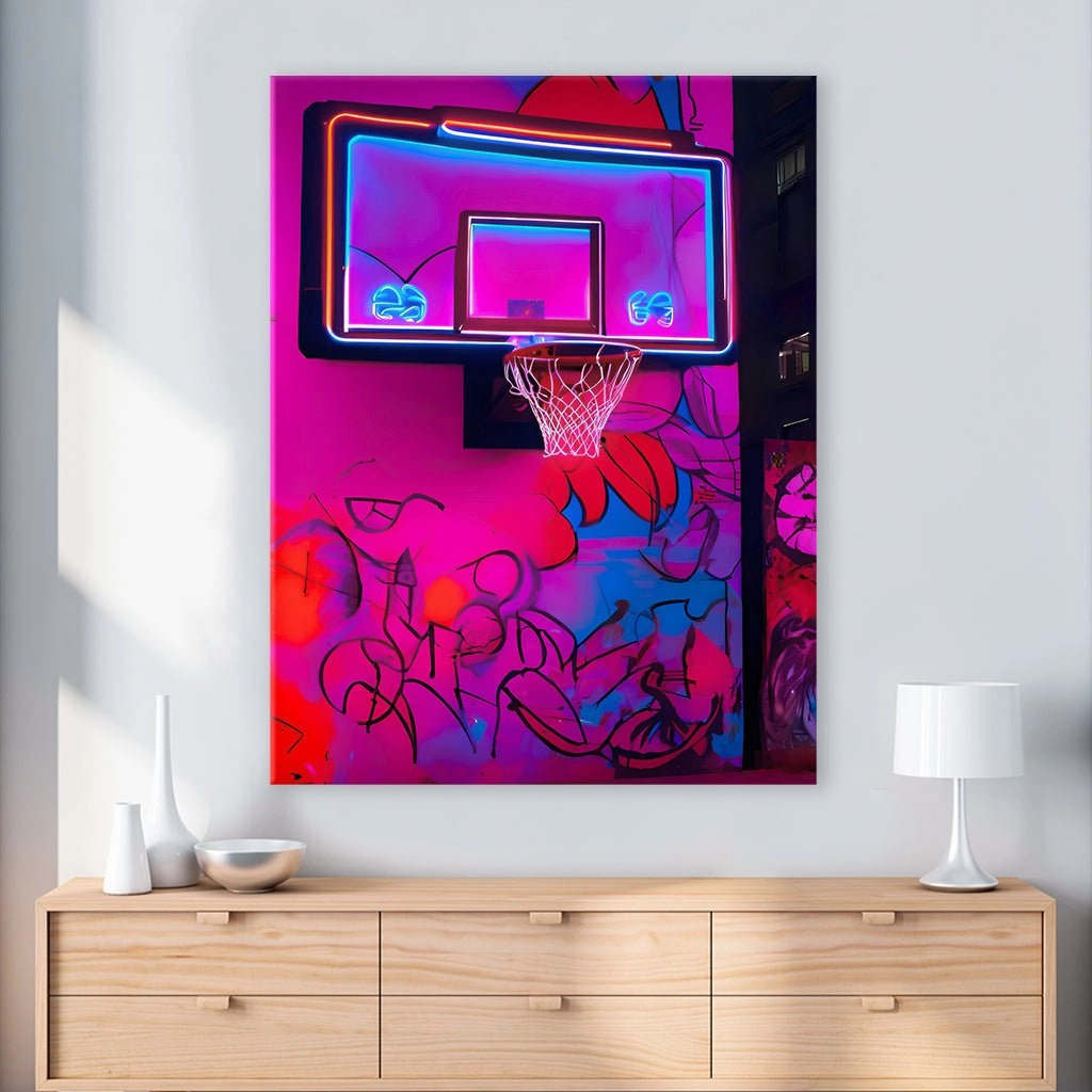 Neon Basketball by Iconica