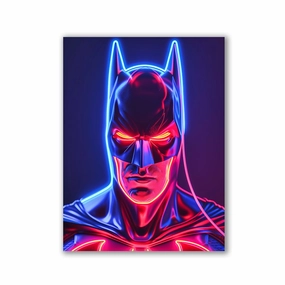 Neon Batman by Frank Daske framed mural artwork