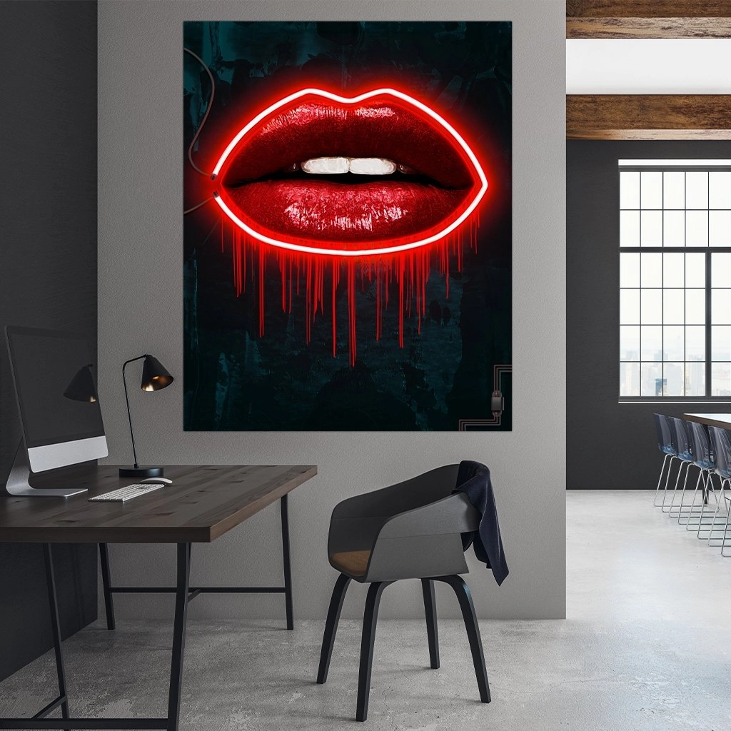 Neon Lips by Frank Amoruso 
