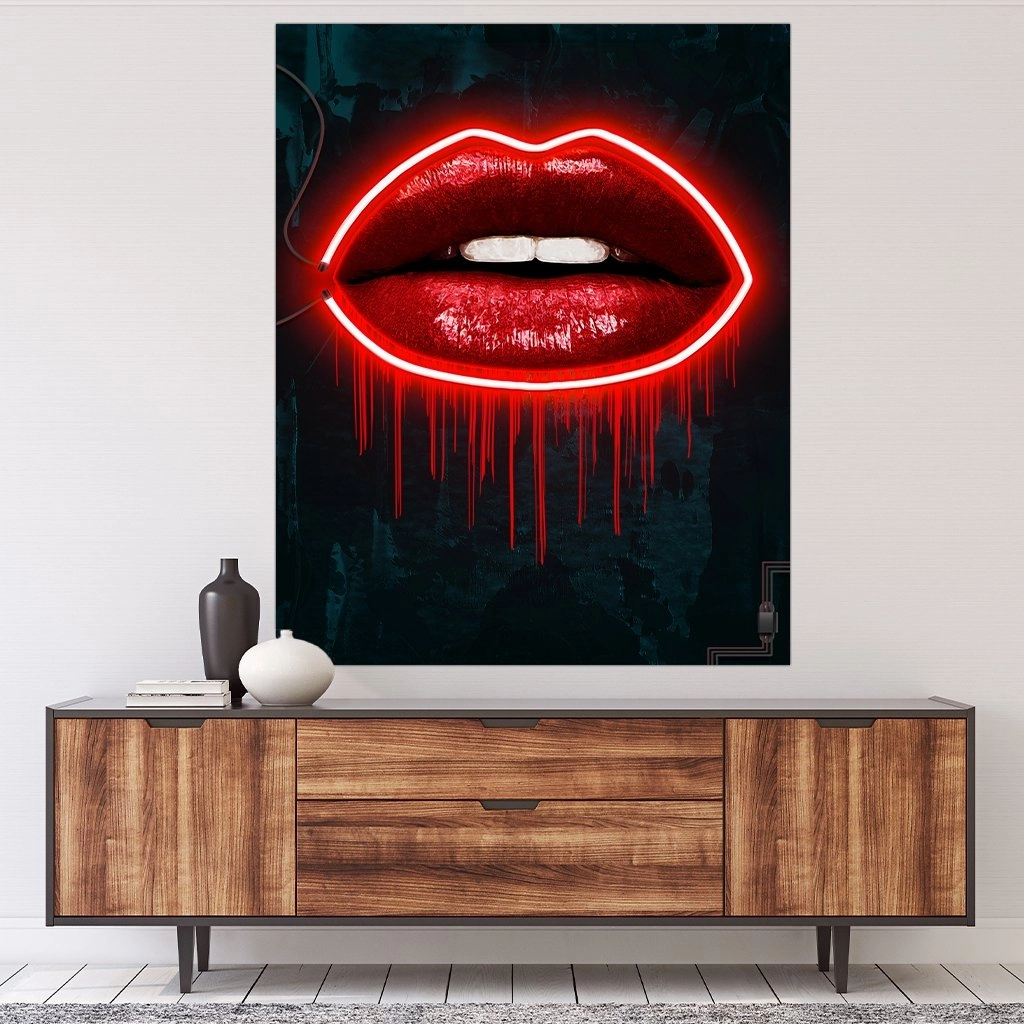 Neon Lips by Frank Amoruso 