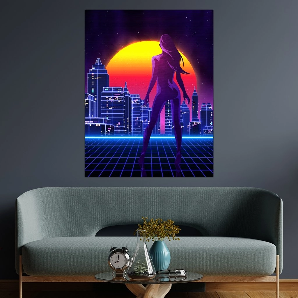 Neon Metropolis Print by David Drake 