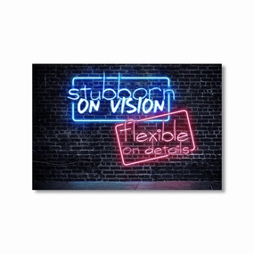 Neon Sign - Stubborn by Himmelmiez framed mural artwork
