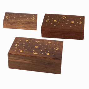 Nesting Box - Moon and Stars minimalist art object  