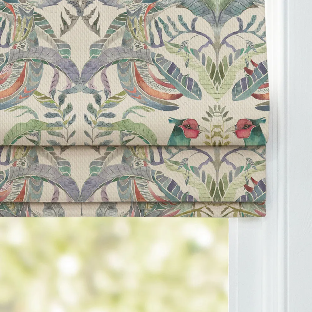 Netherton Printed Cotton Made to Measure Roman Blinds Pomegranate